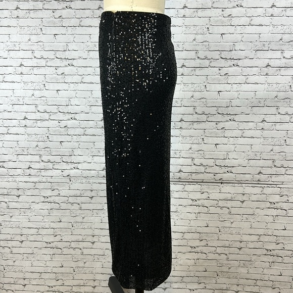 Wayf | black sequin pencil skirt for special occasion size S - Picture 4 of 9